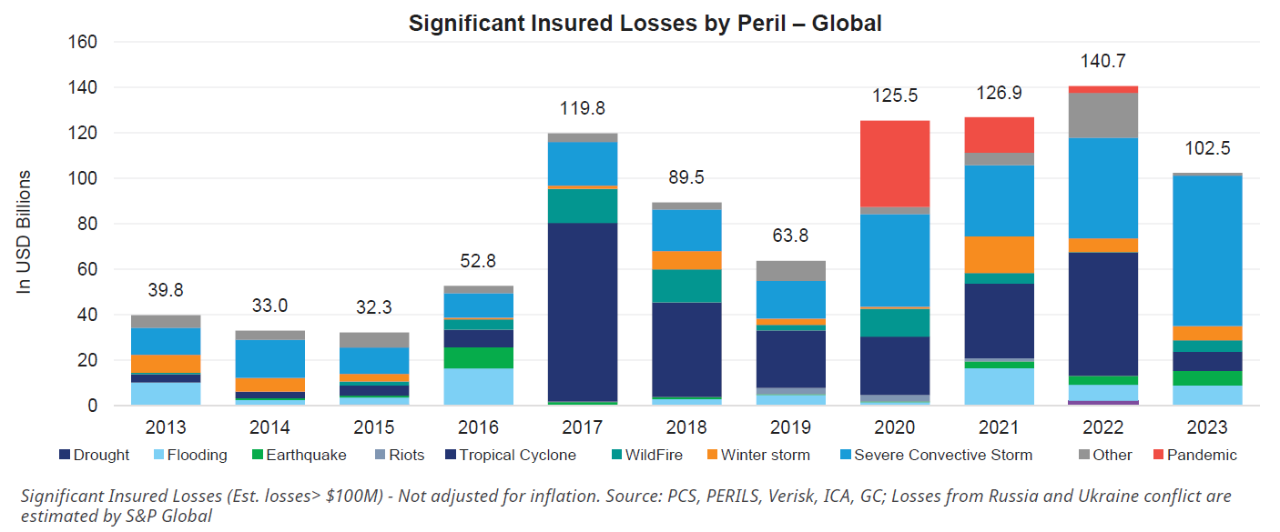 Global large catastrophe losses